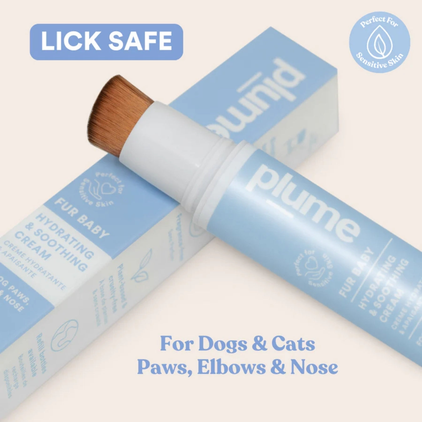 Plume Care Dog & Cat Hydrating Cream – Gentle Relief for Dry, Cracked, Itchy Paws, Elbows & Nose