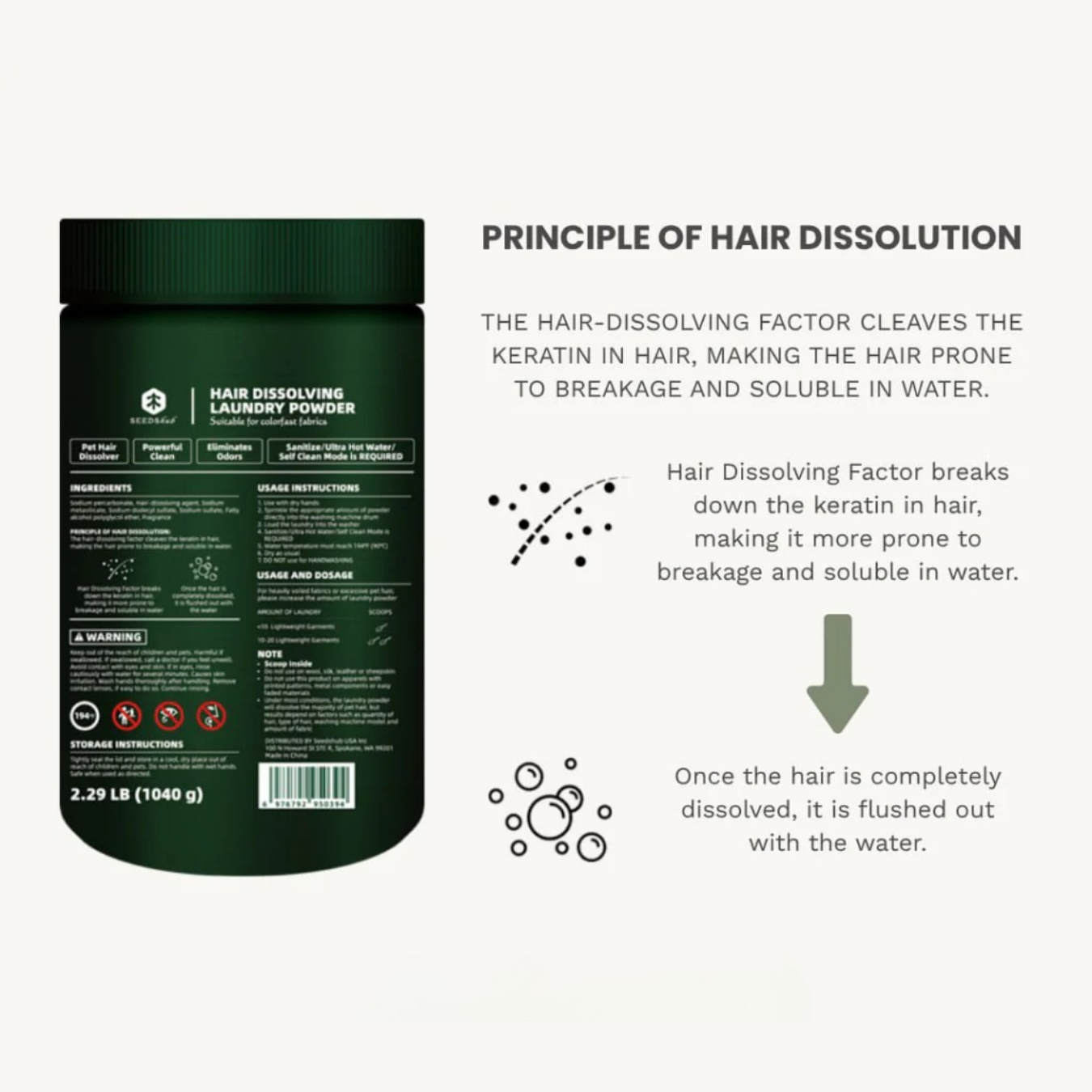 Hair Dissolving Laundry Powder