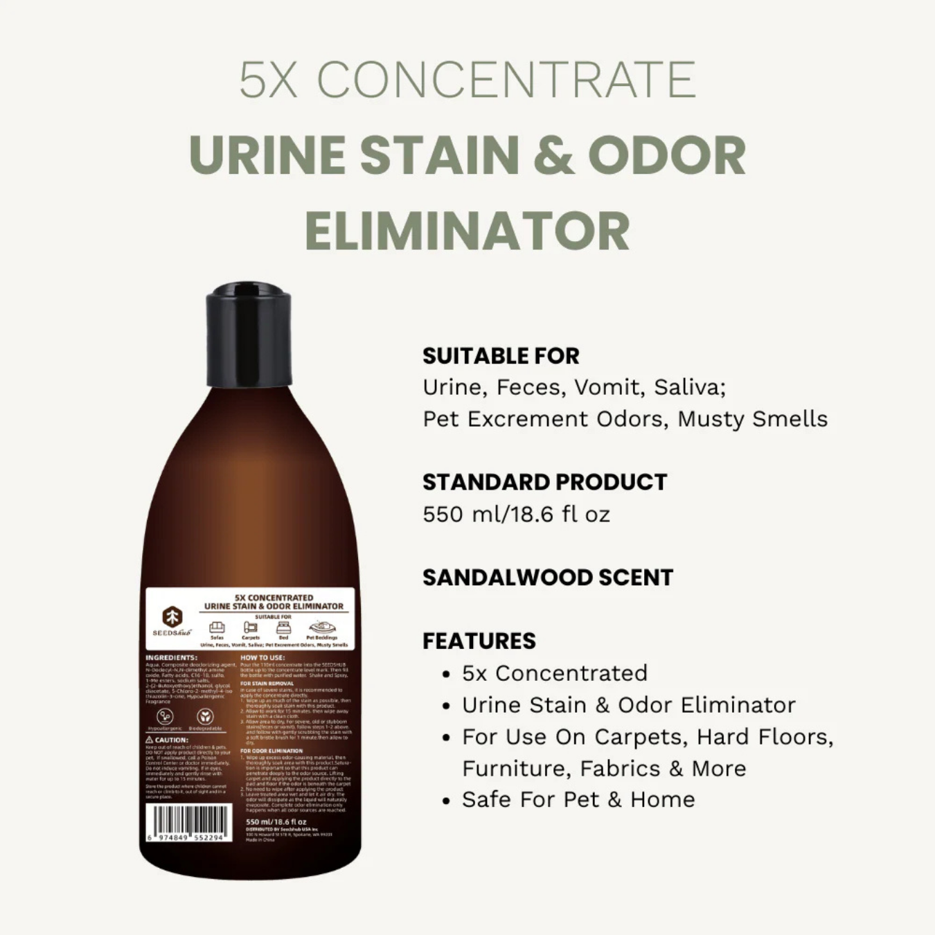 5X Concentrate Urine Stain & Odour Eliminator