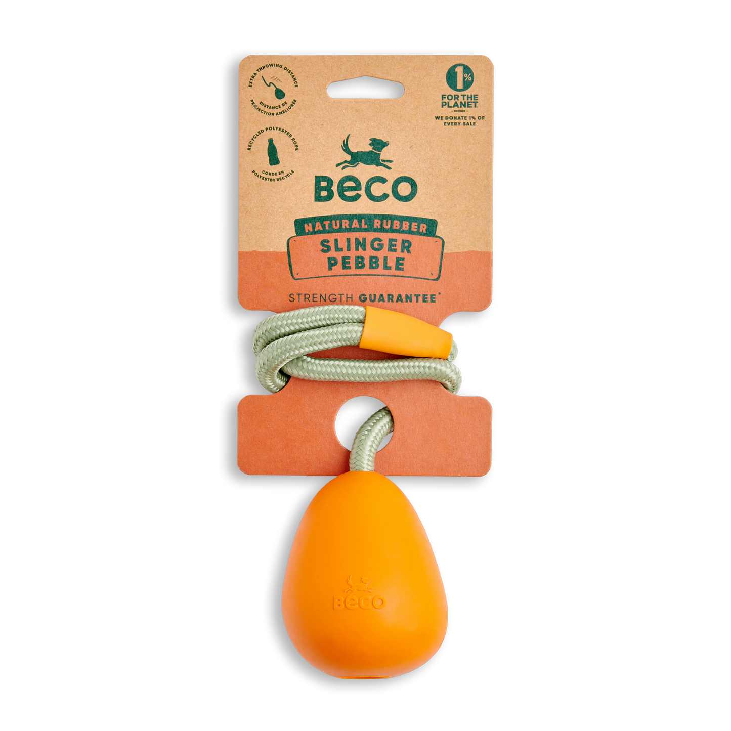 Beco Natural Rubber Slinger Pebble Toy