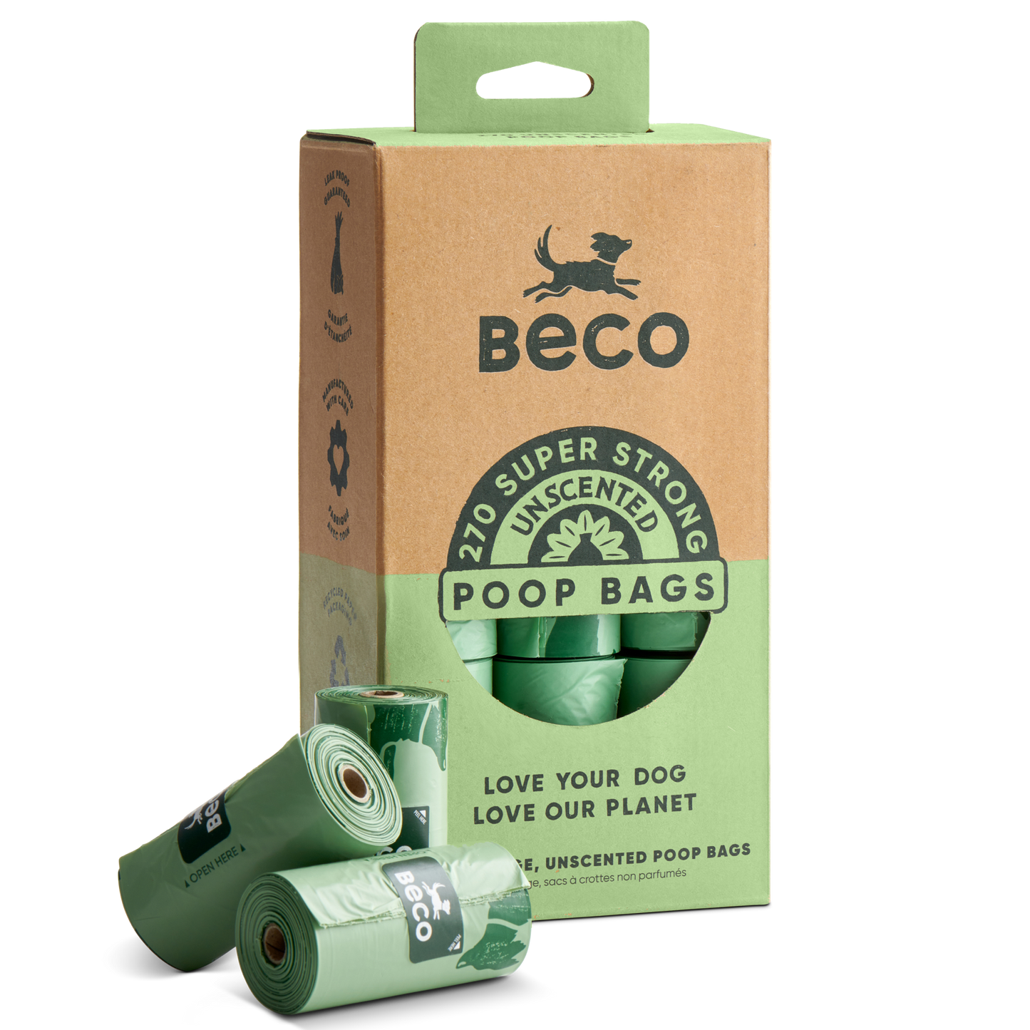 Beco Poop Bags, Big, Strong and Leak-Proof, 270 or 540 pcs
