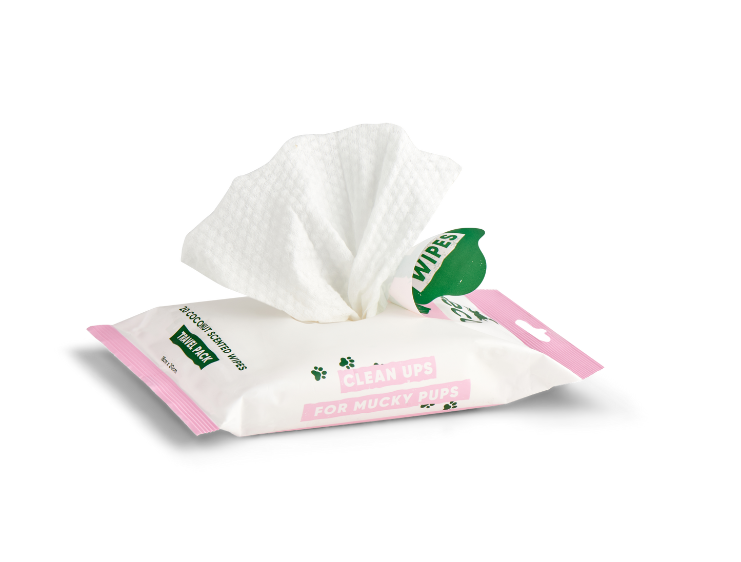 Beco Bamboo Travel Wipes, Coconut Scented – Soft & Compact, 20 Pack