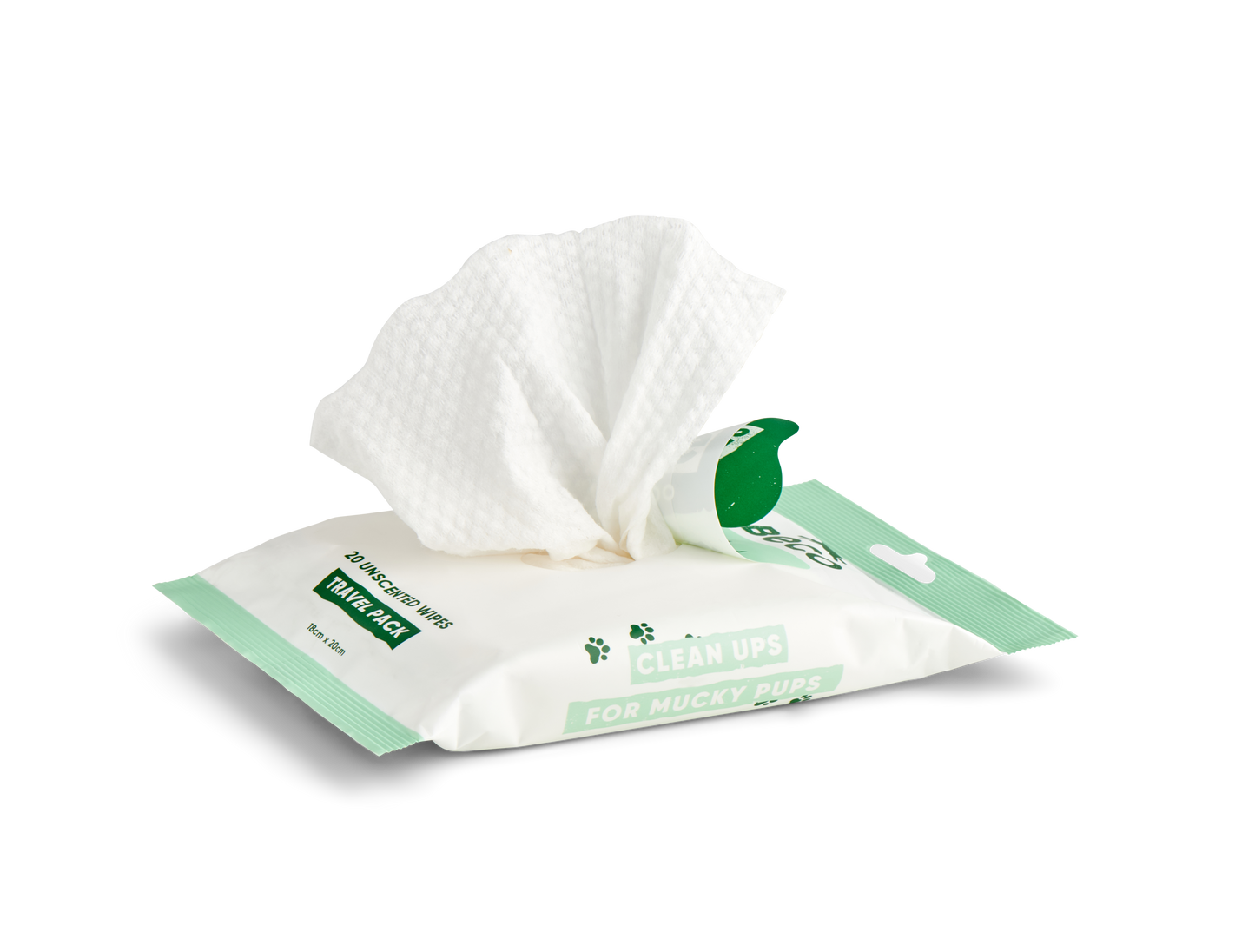 Beco Bamboo Travel Wipes, Unscented – Soft & Compact, 20 Pack