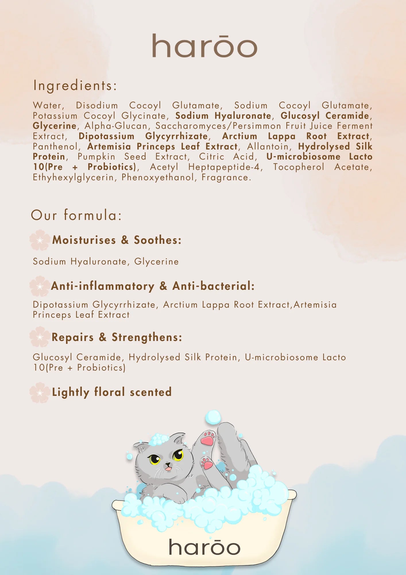 harōo Pet Shampoo - Bottle & Refill