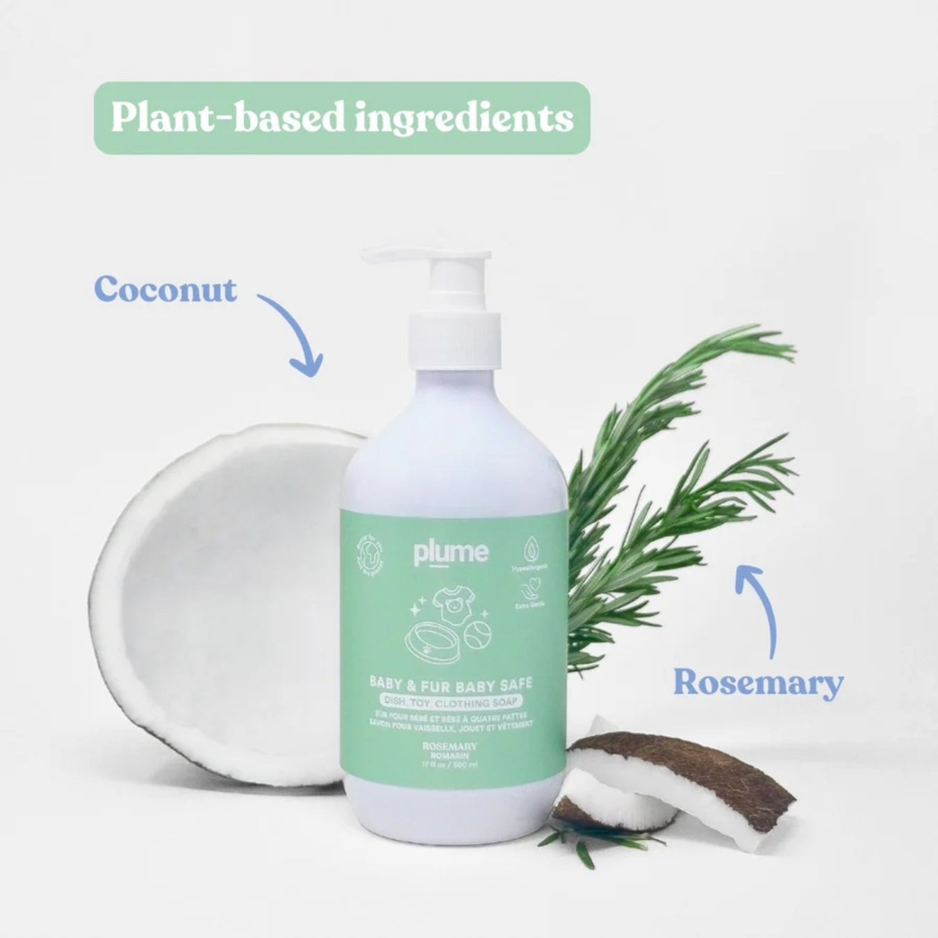 Plume Care Dish, Toy & Clothing Soap – Safe for Dogs, Cats, Pets & Babies