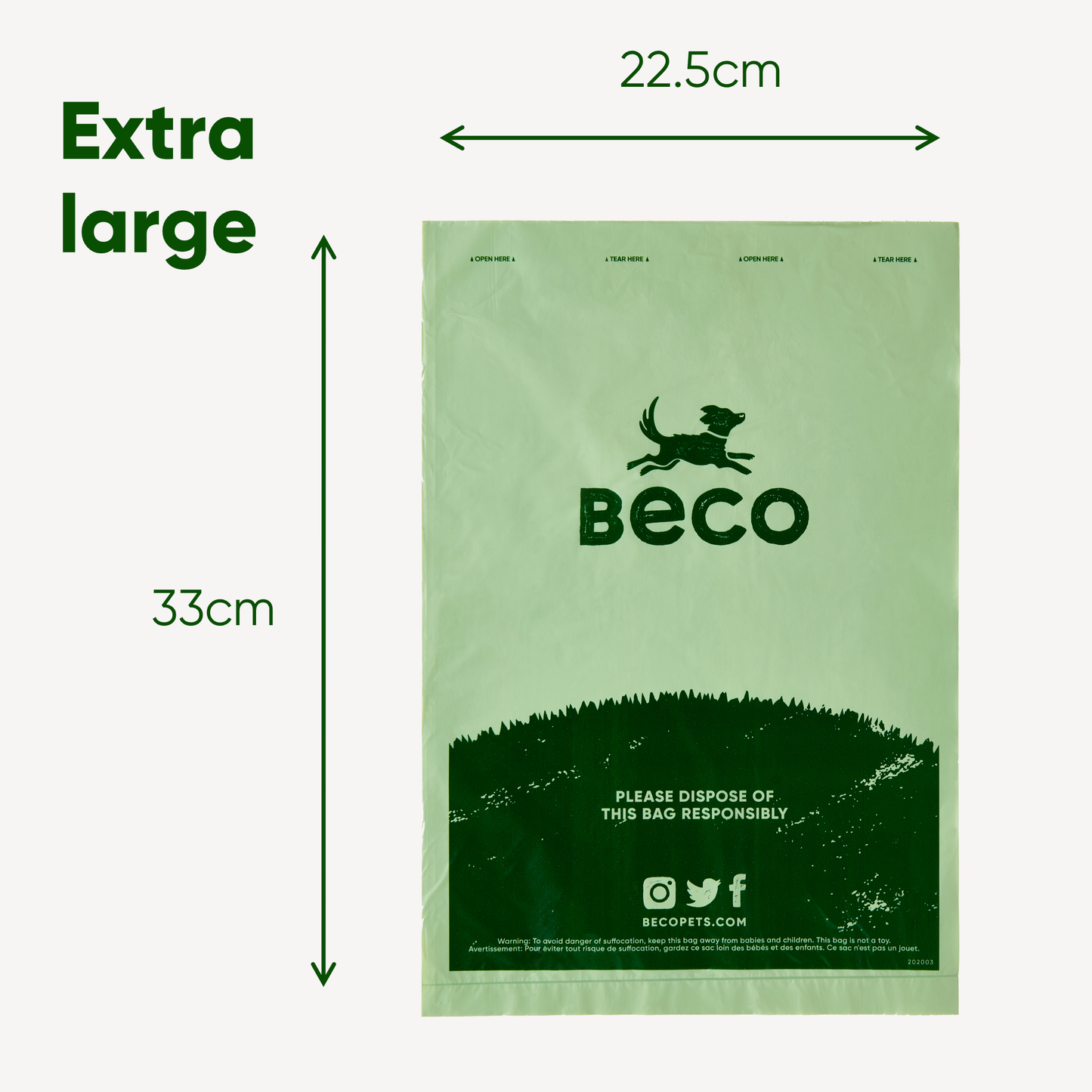 Beco Poop Bags, Big, Strong and Leak-Proof, 270 or 540 pcs