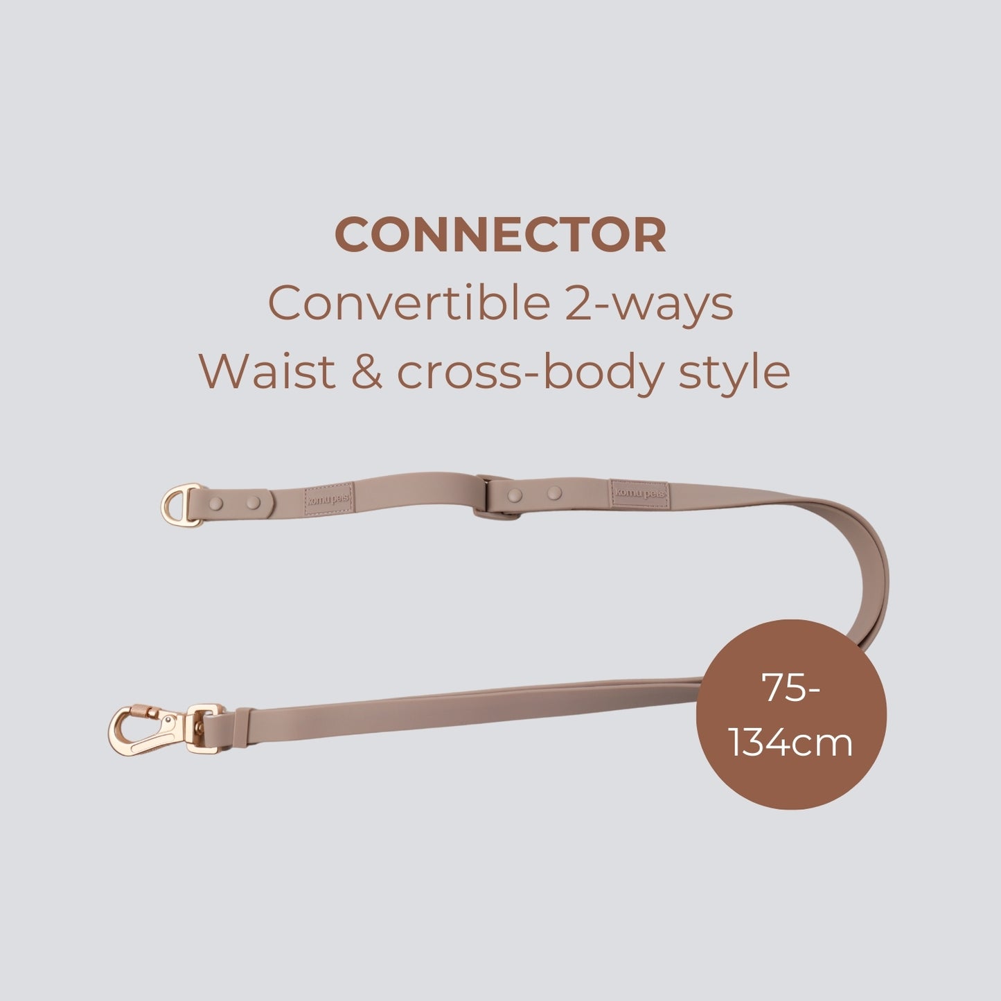 Komu Waterproof Hands-free Convertible & Adjustable Leash – Quick-Drying | All-Weather | Durable | Strong