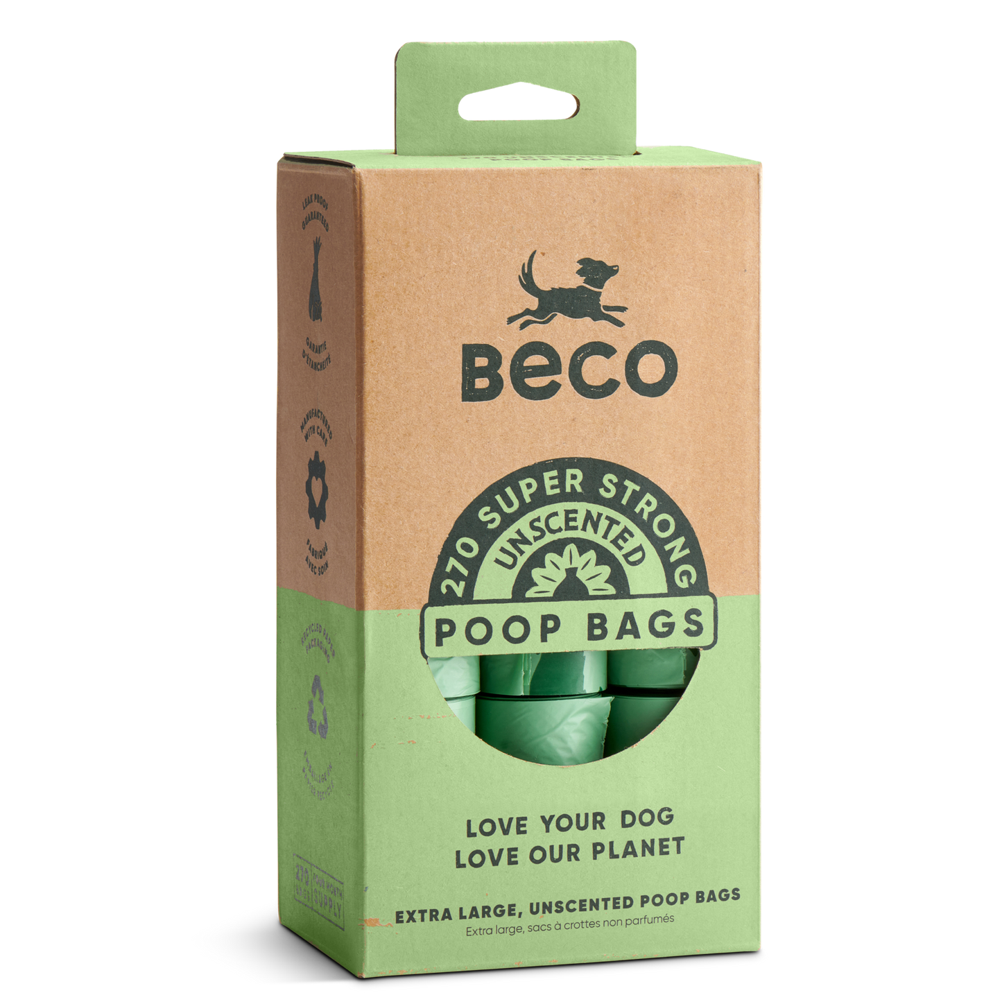 Beco Poop Bags, Big, Strong and Leak-Proof, 270 or 540 pcs