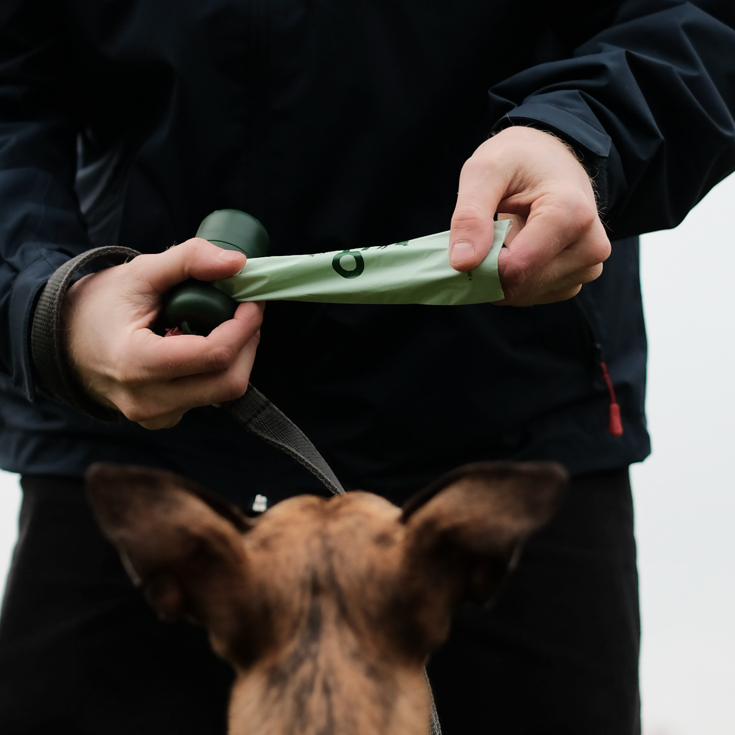 Beco Recycled Plastic Poop Bag Dispenser – Lightweight, Easy to Attach, Includes 15 Poop Bags