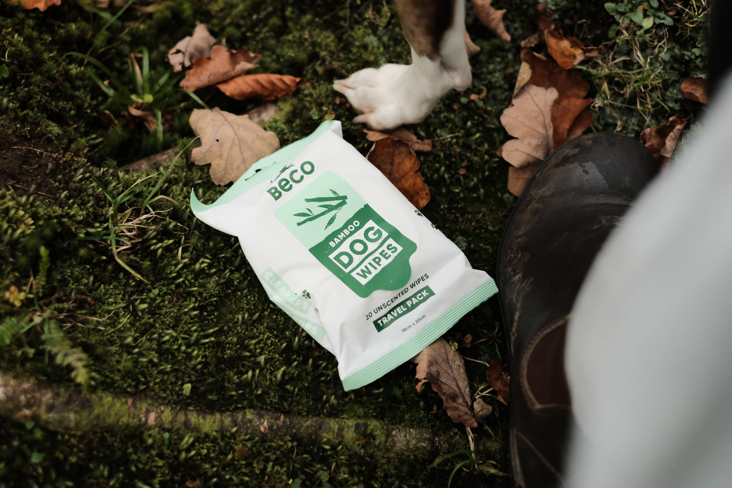 Beco Bamboo Travel Wipes, Unscented – Soft & Compact, 20 Pack