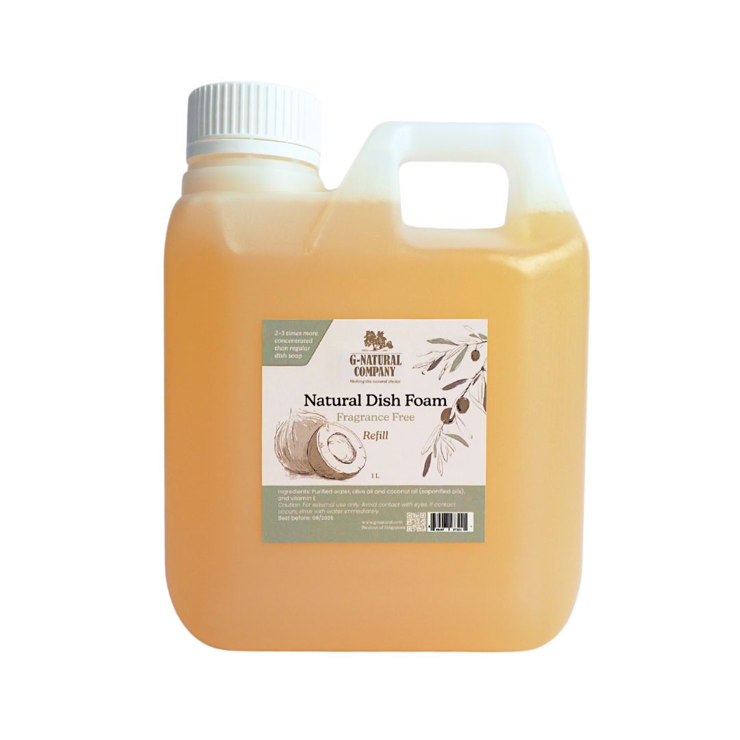 G-Natural Natural Dish Foam Refill 1000ml - Fragrance Free