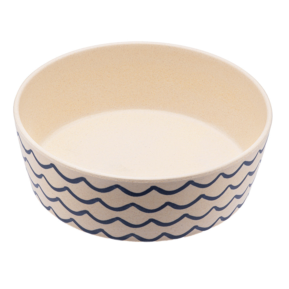 Beco Bamboo Pet Bowl, Ocean Waves