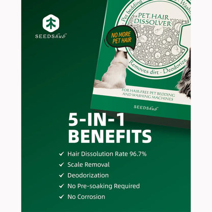 SEEDShub Pet Hair Dissolver - Powerful Pet Hair Remover & Odour Eliminator | For Washing Machines & Pet Supplies