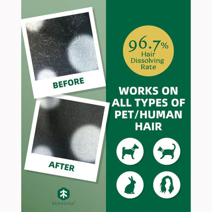 SEEDShub Pet Hair Dissolver - Powerful Pet Hair Remover & Odour Eliminator | For Washing Machines & Pet Supplies