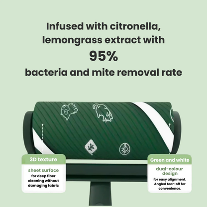 SEEDShub Bacteria & Mite Removal Lint Roller (10cm/16cm) – Gentle Pet Hair & Dust Remover for Clothes & Furniture
