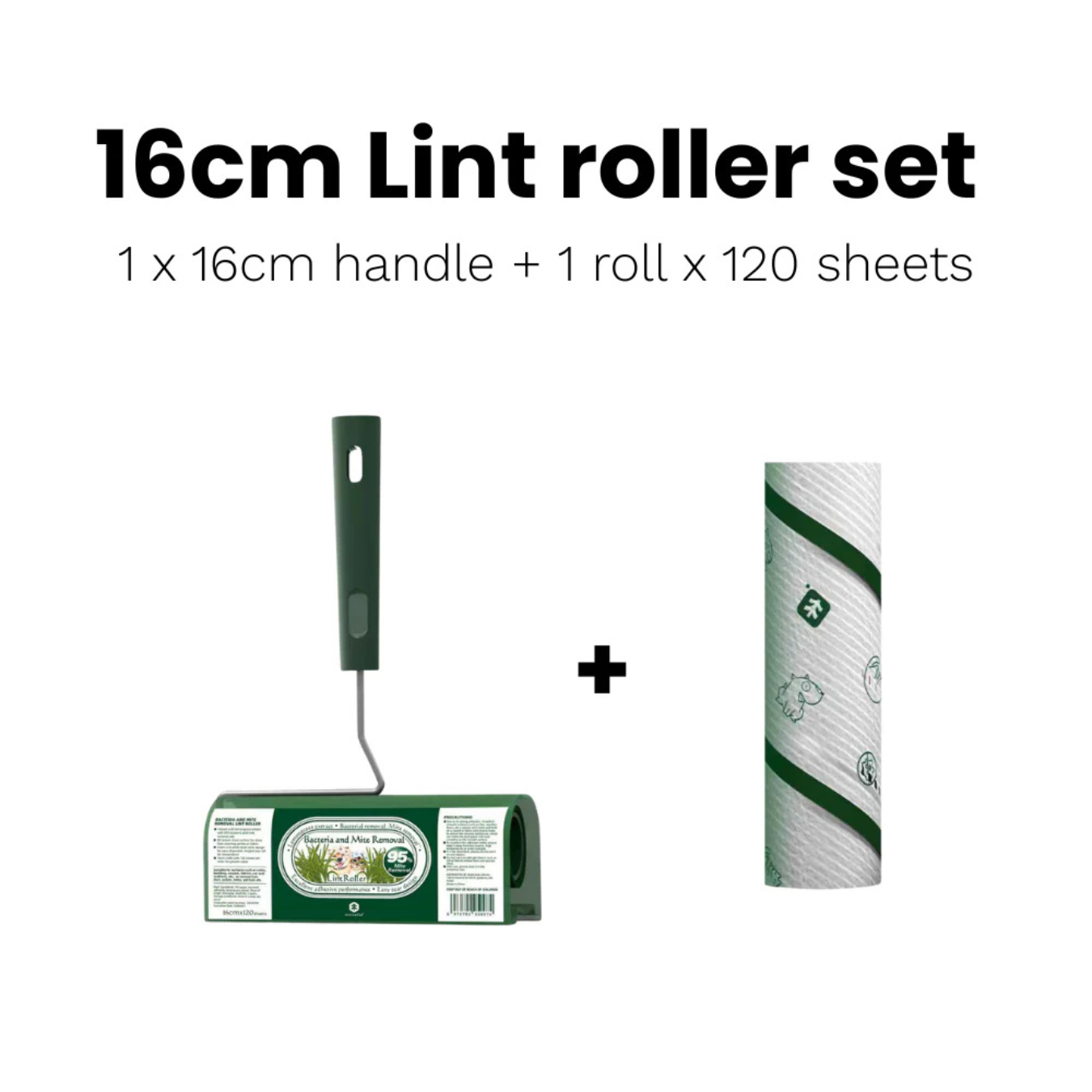 SEEDShub Bacteria & Mite Removal Lint Roller (10cm/16cm) – Gentle Pet Hair & Dust Remover for Clothes & Furniture