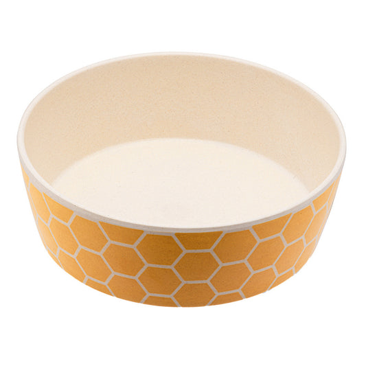 Beco Bamboo Pet Bowl, Honeycomb
