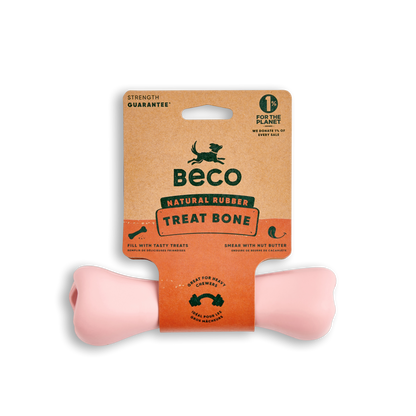 Beco Natural Rubber Chew Bone with Treat Hole