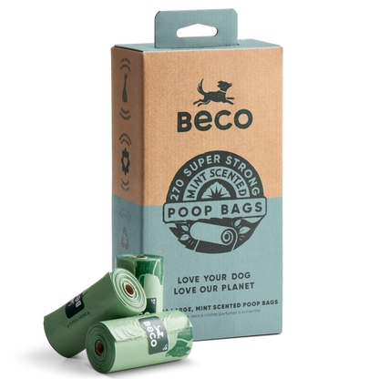 Beco Poop Bags, Mint Scented, Big, Strong and Leak-Proof, 270 pcs