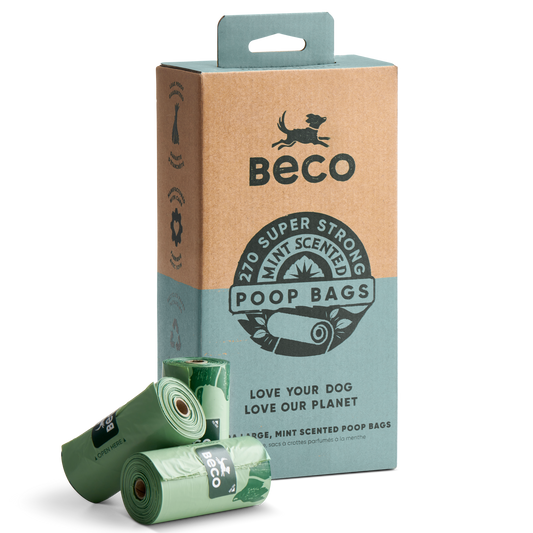 Beco Poop Bags, Mint Scented, Big, Strong and Leak-Proof, 270 pcs
