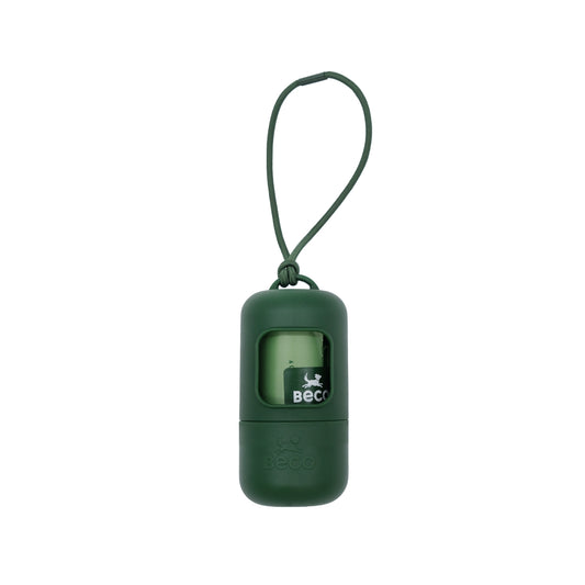 Beco Recycled Plastic Poop Bag Dispenser – Lightweight, Easy to Attach, Includes 15 Poop Bags