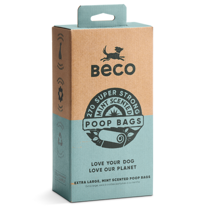 Beco Poop Bags, Mint Scented, Big, Strong and Leak-Proof, 270 pcs