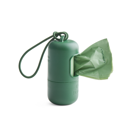 Beco Recycled Plastic Poop Bag Dispenser – Lightweight, Easy to Attach, Includes 15 Poop Bags