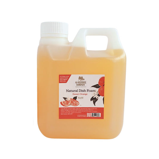 G-Natural Natural Dish Foam Refill 1000ml - Sweet Orange Scented