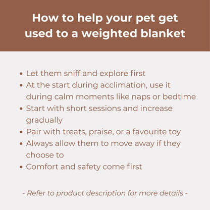 Aurea Weighted Anti-Anxiety Dog & Cat Blanket by Komu - Calming Relief | Reduces Stress | Thunder & Noises | Cooling Bamboo