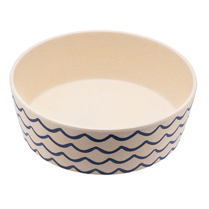 Beco Bamboo Pet Bowl, Ocean Waves