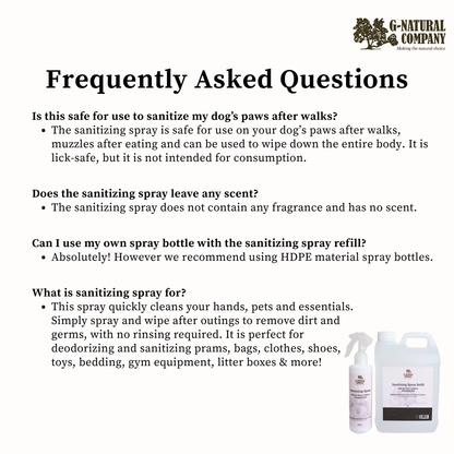 G-Natural Sanitizing Spray Refill 2000ml