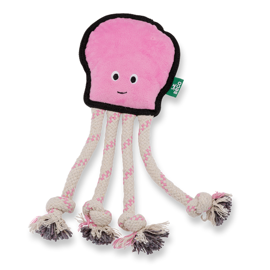 Beco Rough & Tough Recycled Dog Toy, Octopus