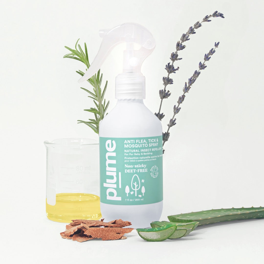 [SG Seller] Plume Care Natural, Insect Repellent for Dogs - Non-Sticky & Deet-Free, Anti Flea Tick Mosquito