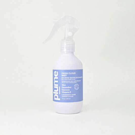 Plume Care No-Rinse Waterless Dry Shampoo for Dogs, Cats & Pets – Natural, Gentle, Sensitive Skin, Lavender & Sage